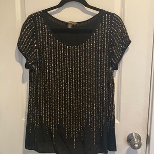 Tommy Bahama small gold sequined top